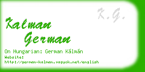kalman german business card